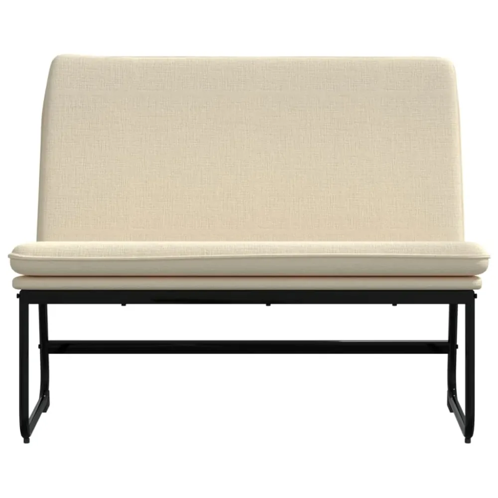 Banc banquette 100 x 75 x 76 cm tissu crème 02_0010569