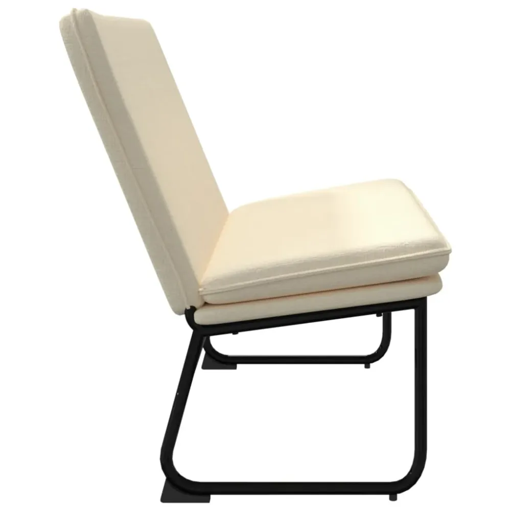 Banc banquette 100 x 75 x 76 cm tissu crème 02_0010569