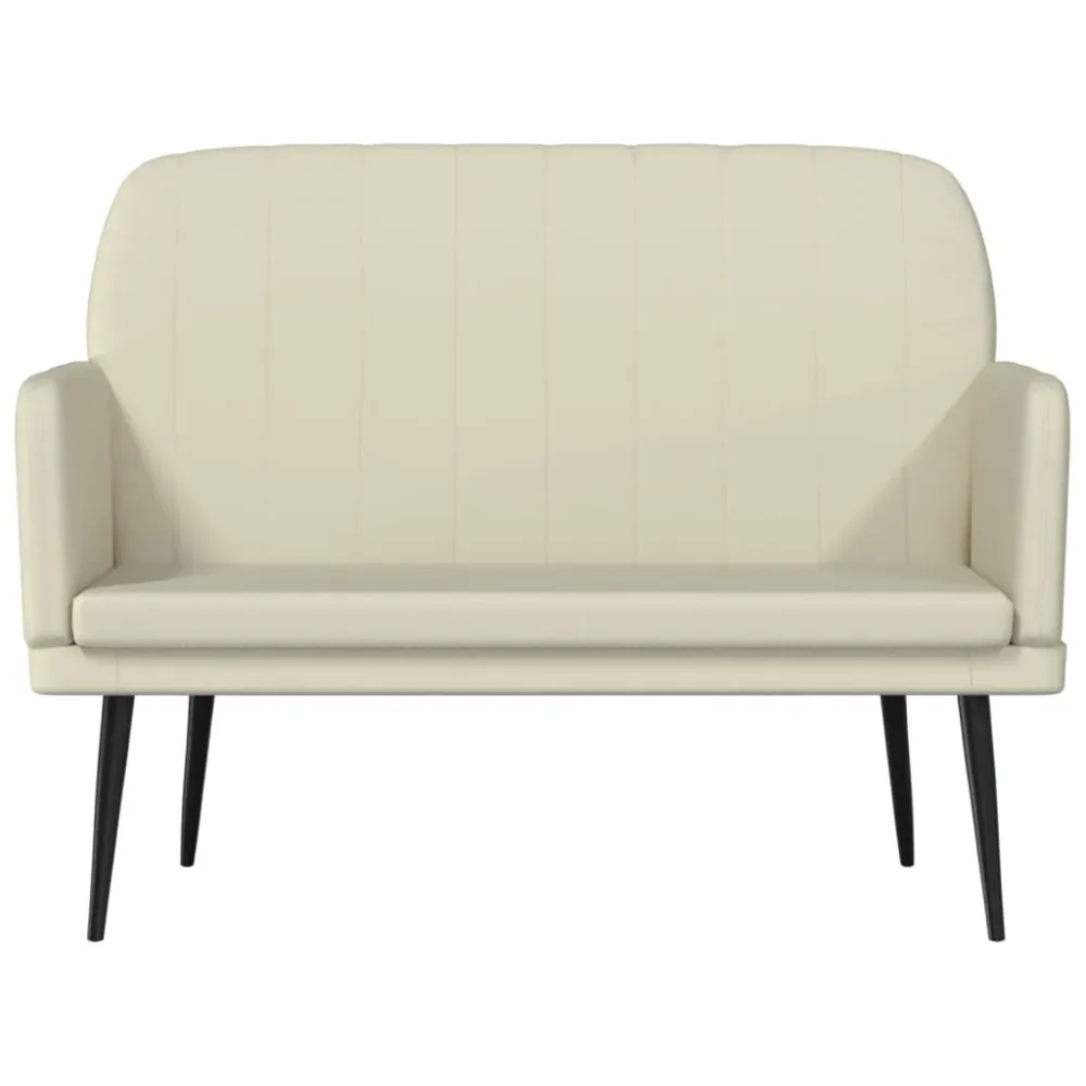 Banc banquette 107 x 80 x 81 cm synthétique crème 02_0010581