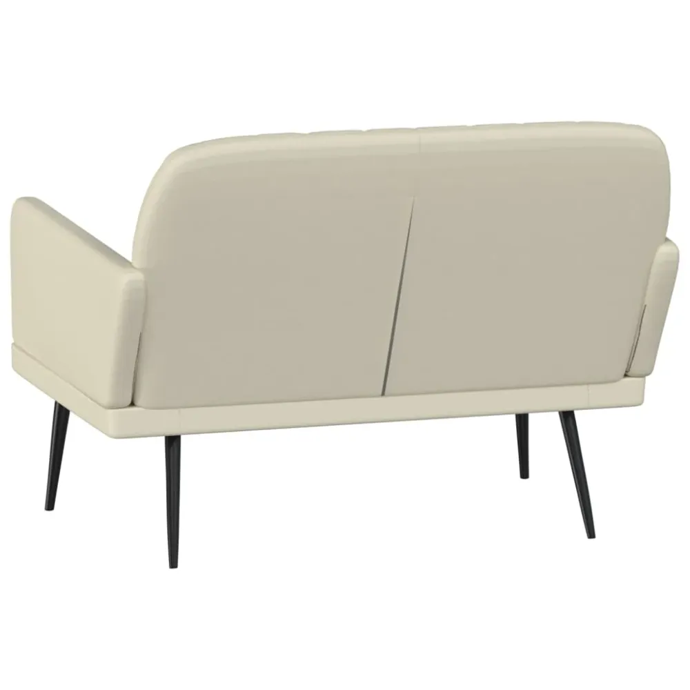 Banc banquette 107 x 80 x 81 cm synthétique crème 02_0010581