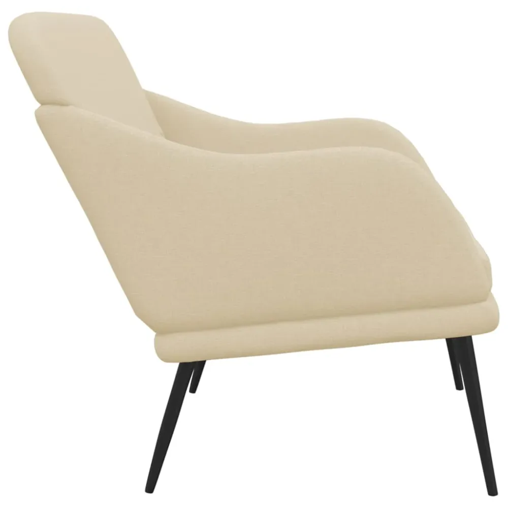 Banc banquette 110 x 76 x 80 cm tissu crème 02_0010578