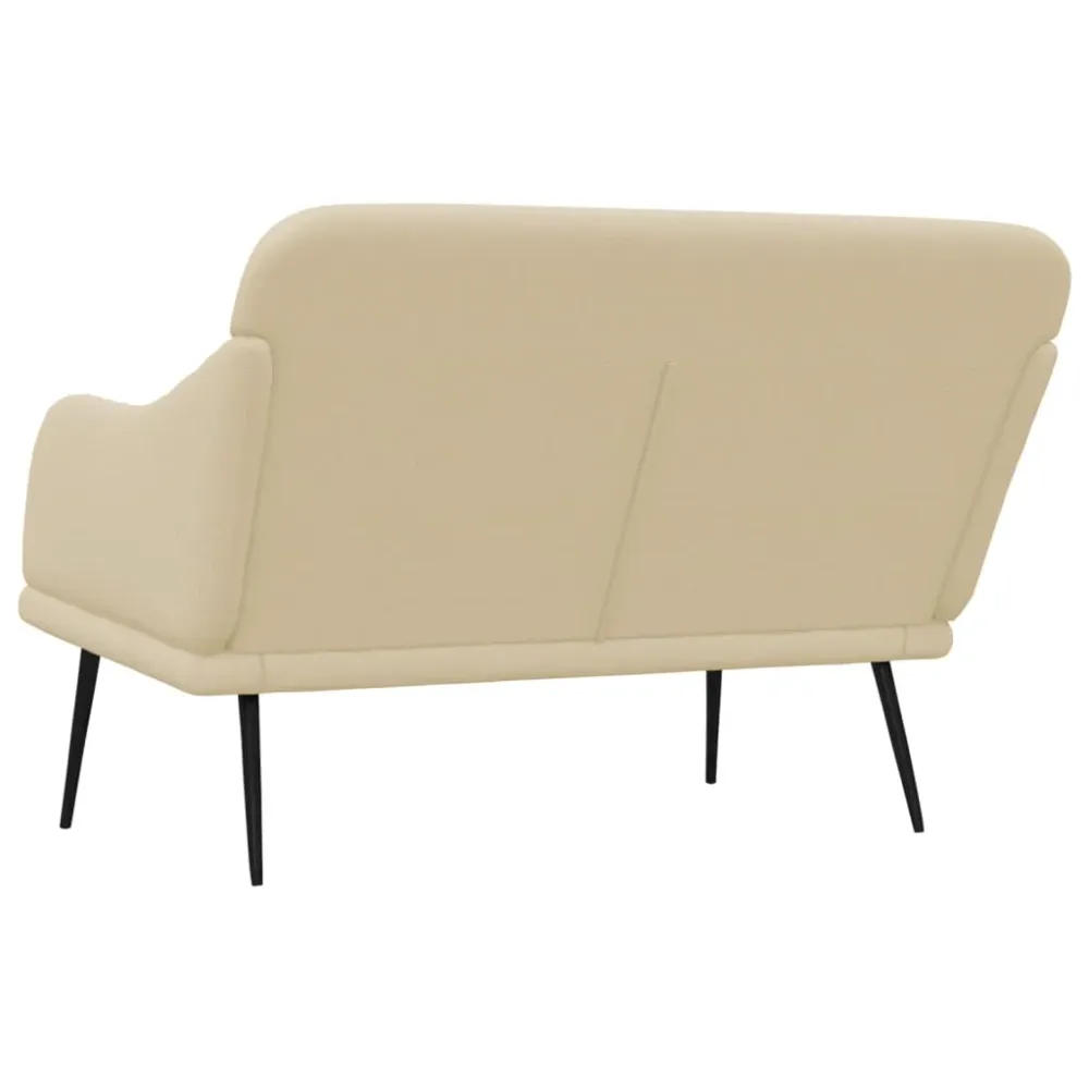 Banc banquette 110 x 76 x 80 cm tissu crème 02_0010578