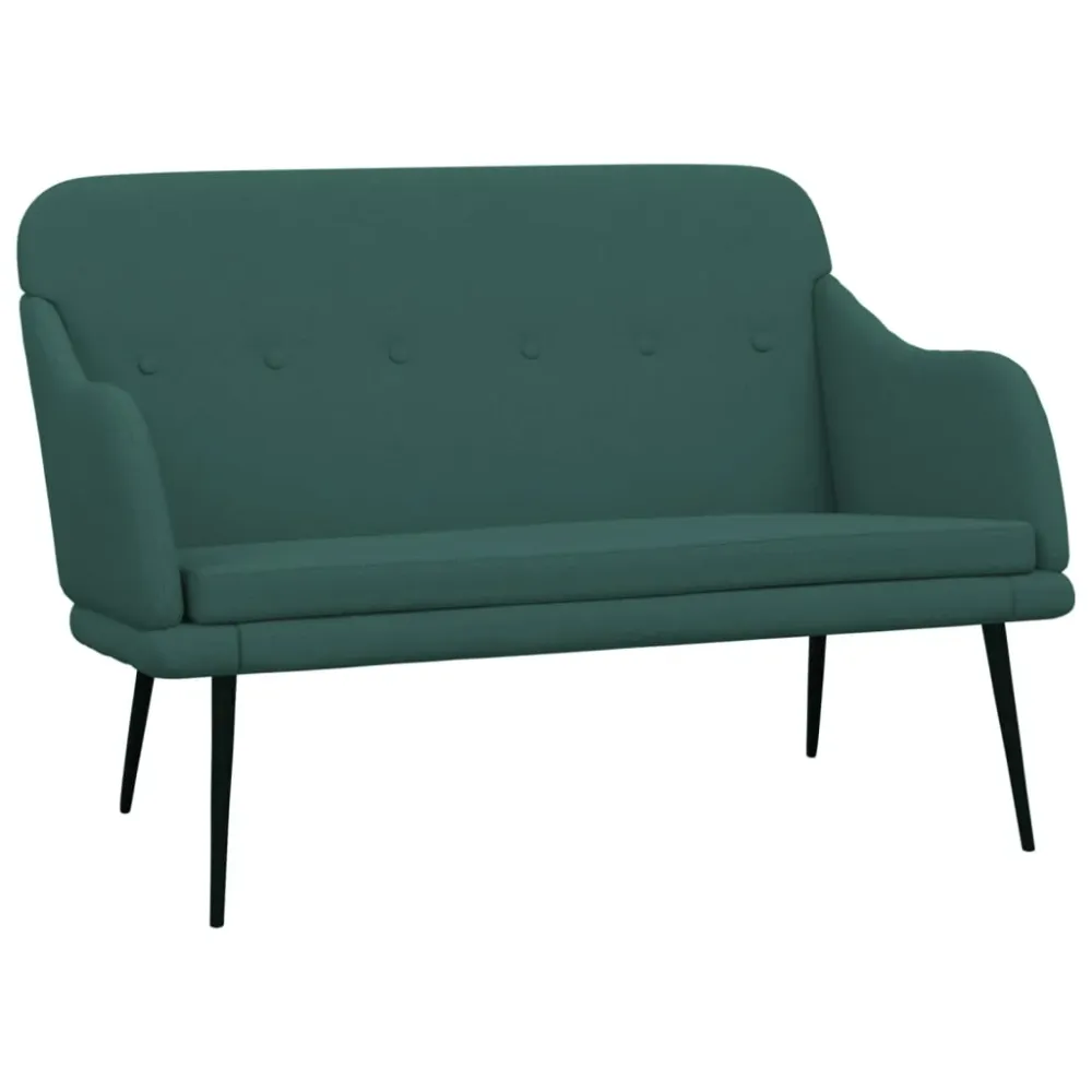 Banc banquette 110 x 76 x 80 cm tissu vert noir 02_0010625