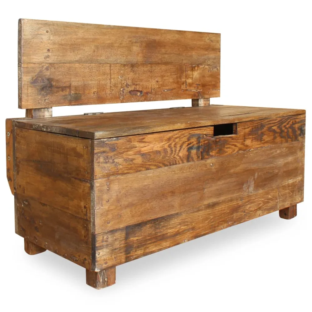 Banc banquette bois de récupération 86 x 40 x 60 cm 02_0010785