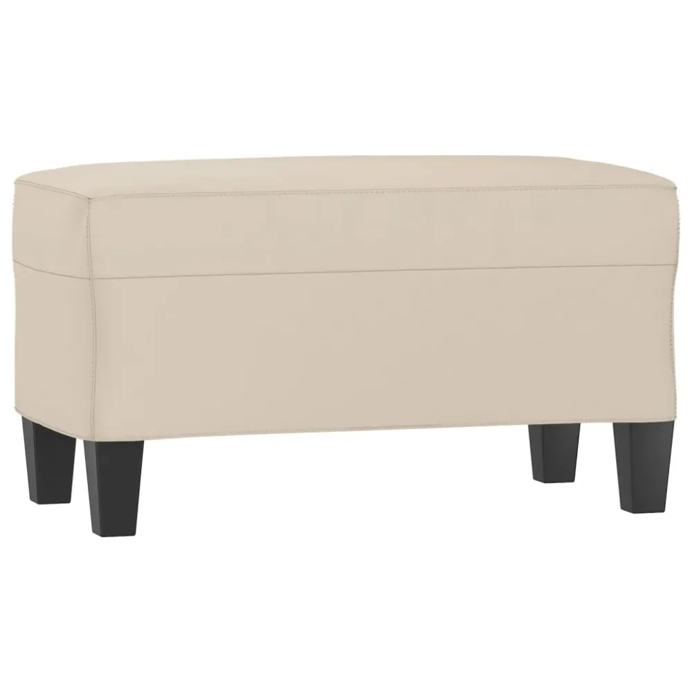 Banc banquette crème 70 x 35 x 41 cm tissu microfibre 02_0010618