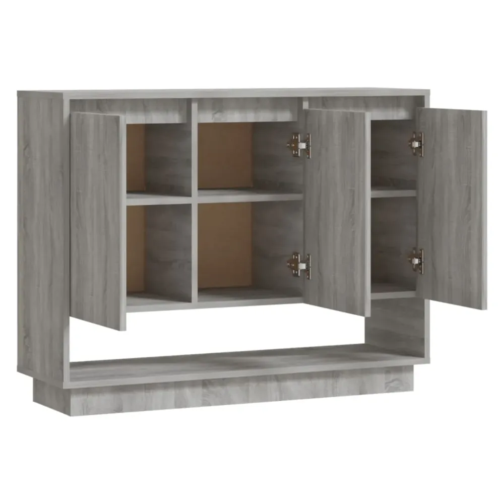 Buffet bahut commode armoire meuble de rangement organisateur cuisine salle de séjour salon sonoma 97 x 31 x 75 cm bois d'...
