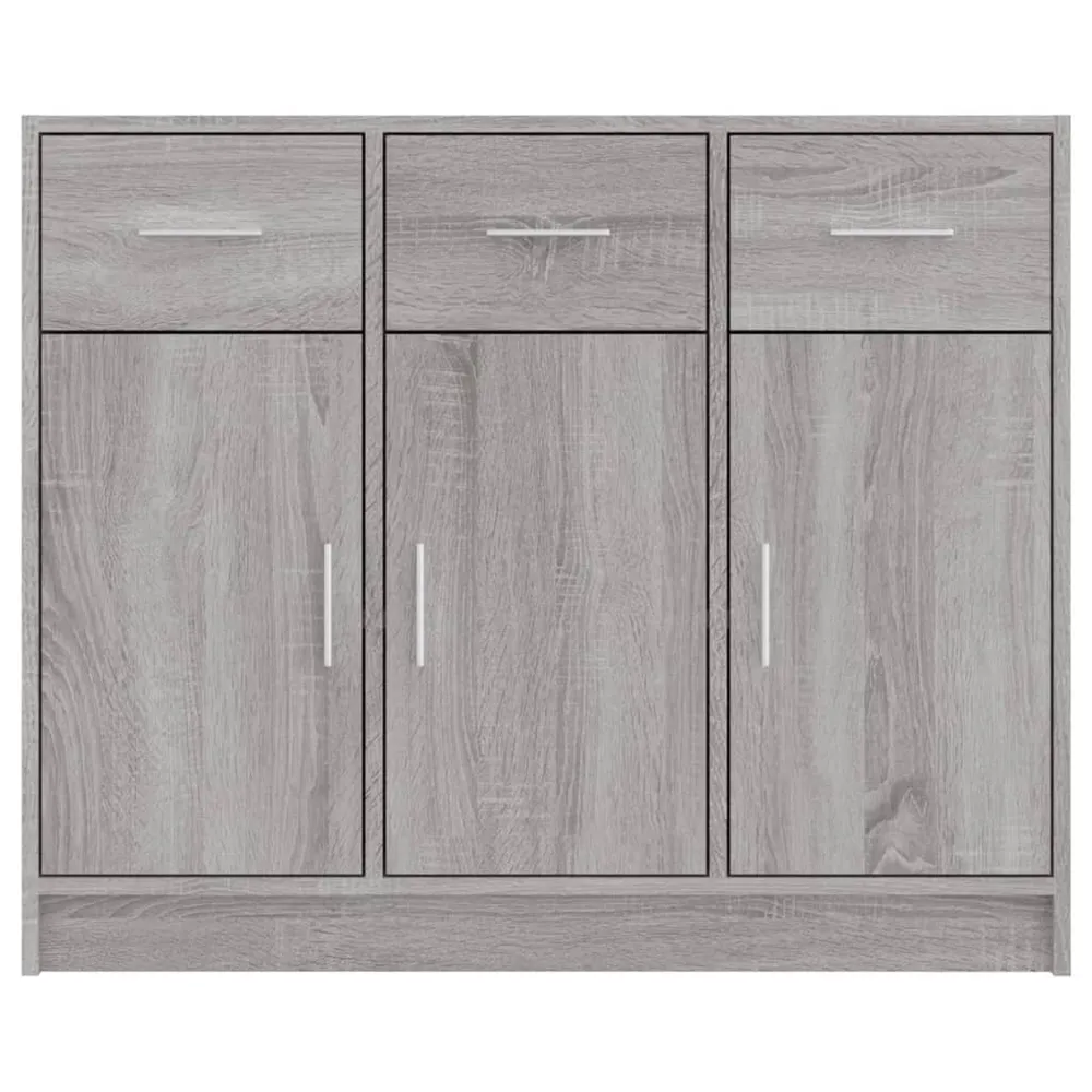 Buffet bahut commode armoire meuble de rangement organisateur cuisine salle de séjour salonsonoma 91 x 28 x 75 cm bois d'i...