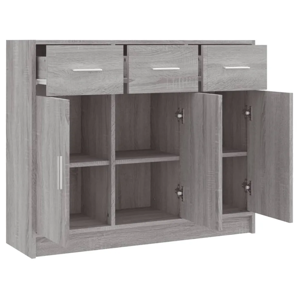 Buffet bahut commode armoire meuble de rangement organisateur cuisine salle de séjour salonsonoma 91 x 28 x 75 cm bois d'i...