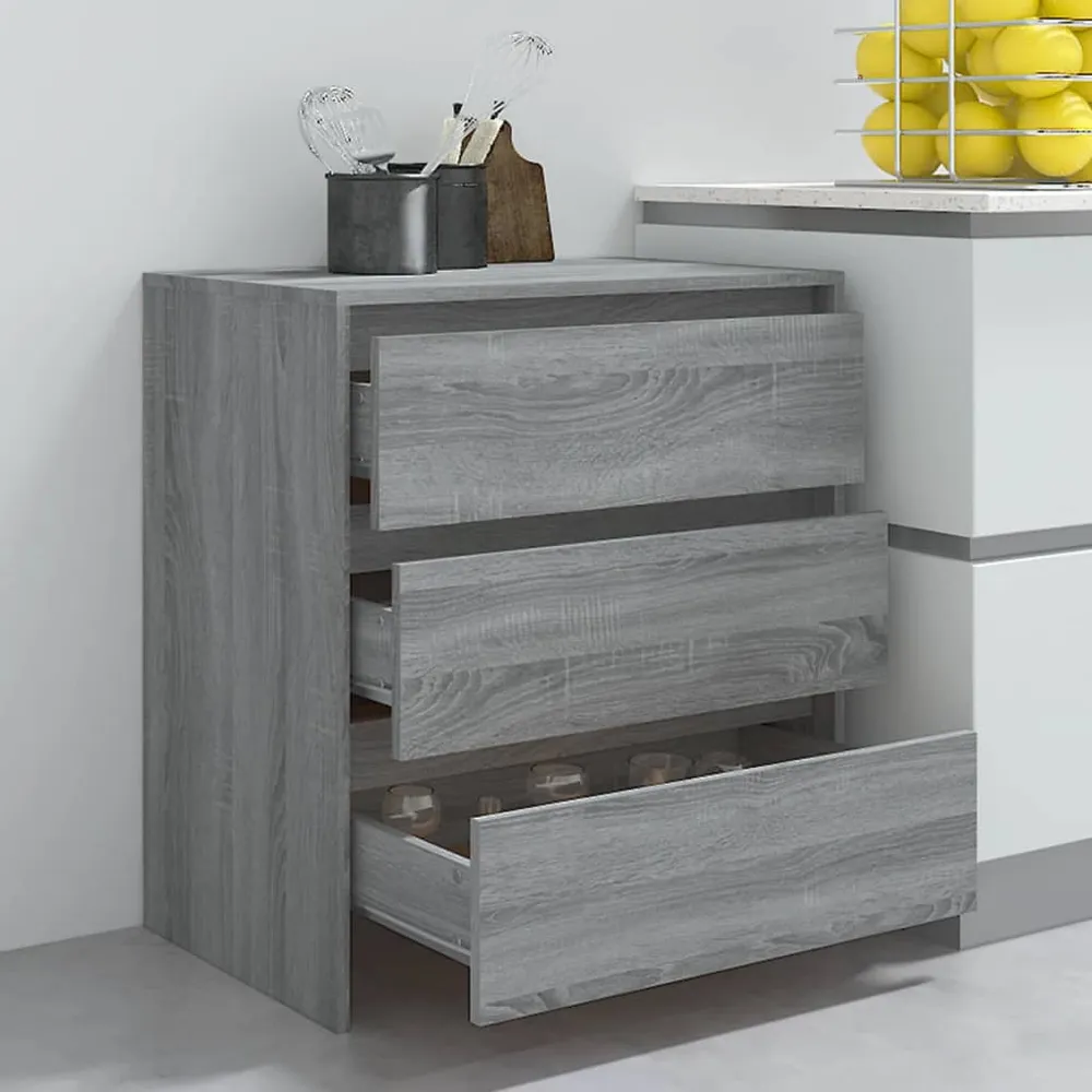 Buffet bahut commode armoire meuble de rangement organisateur cuisine salle de séjour salonsonoma 70 x 41 x 75 cm bois d'i...