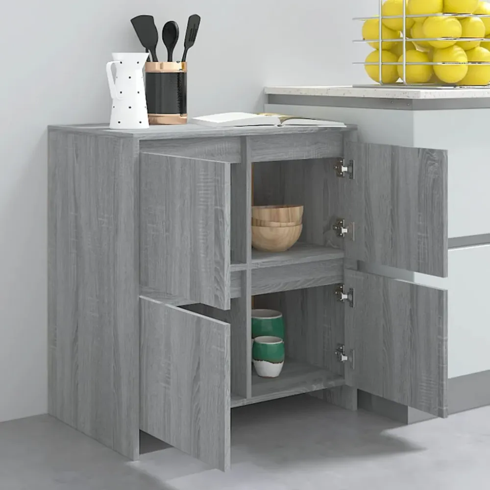 Buffet bahut commode armoire meuble de rangement organisateur cuisine salle de séjour salon sonoma 70 x 41 x 75 cm bois d'...