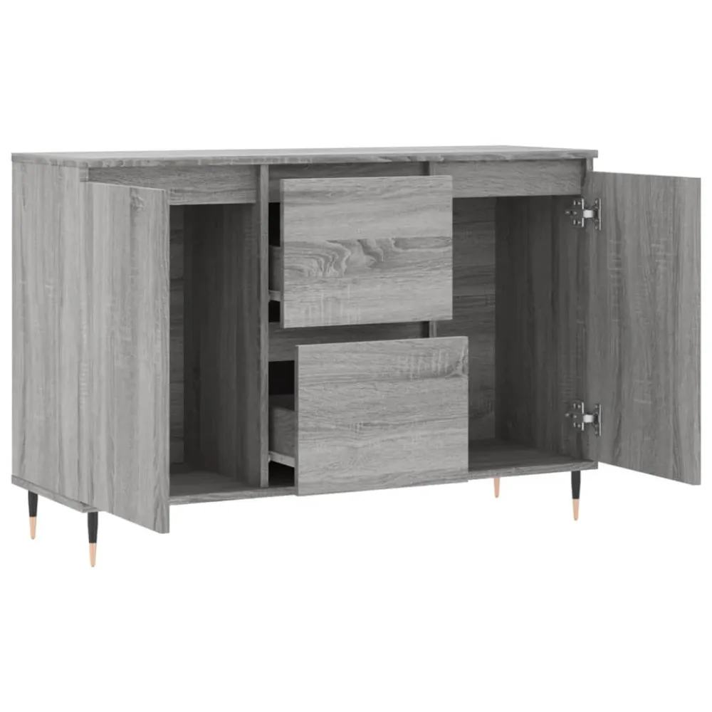 Buffet bahut commode armoire meuble de rangement organisateur cuisine salle de séjour salonsonoma 104 x 35 x 70 cm bois d'...