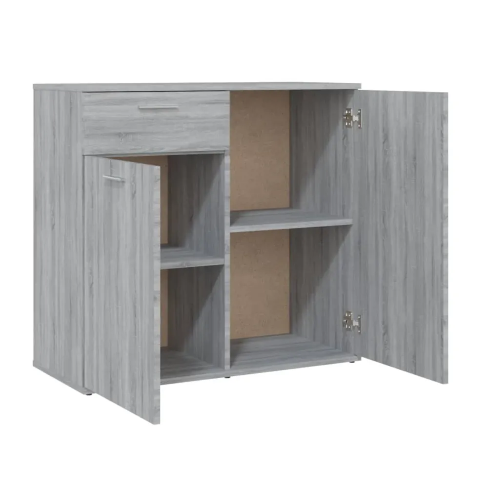 Buffet bahut commode armoire meuble de rangement organisateur cuisine salle de séjour salonsonoma 80 x 36 x 75 cm bois d'i...
