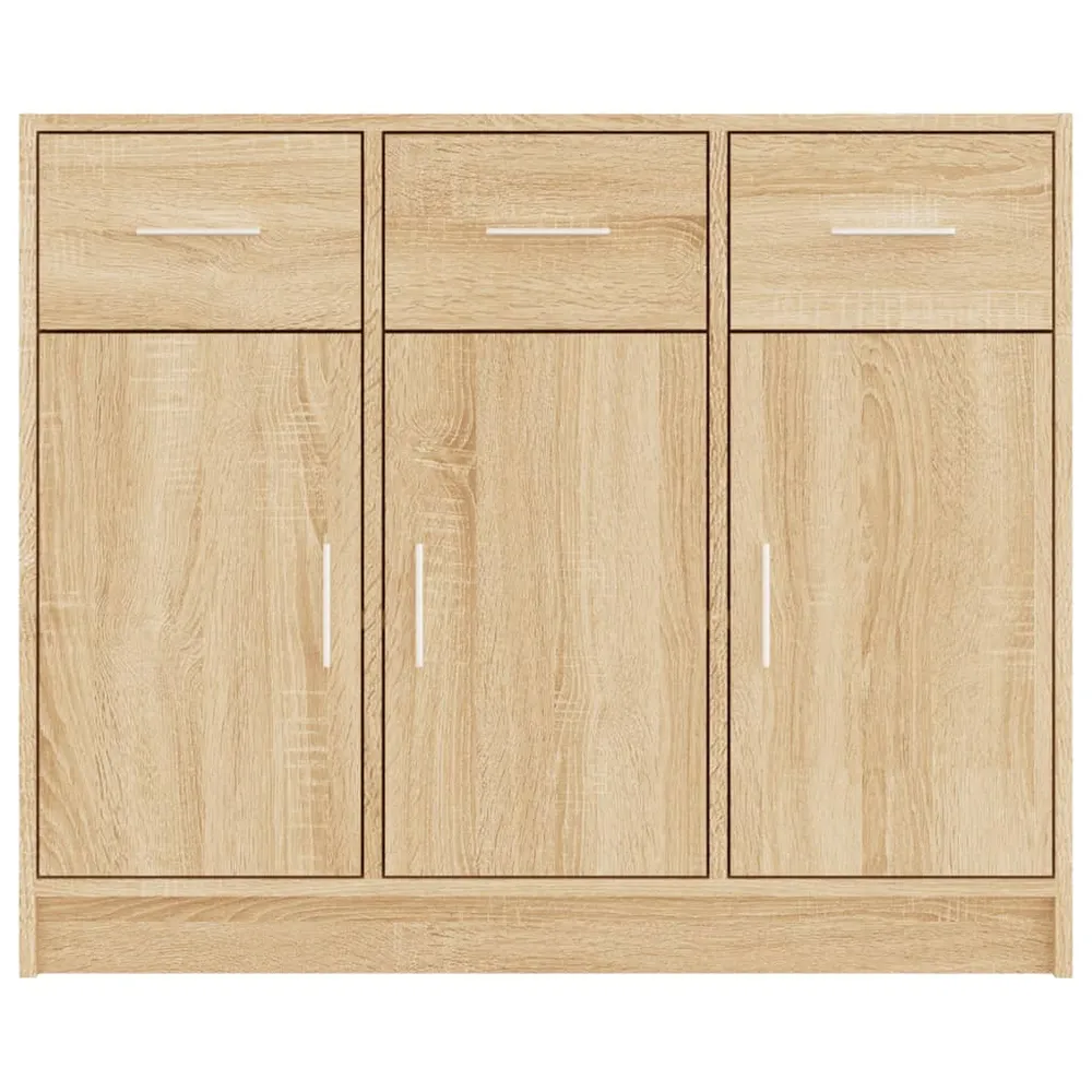 Buffet bahut commode armoire meuble de rangement organisateur cuisine salle de séjour salon sonoma 91 x 28 x 75 cm bois d'...