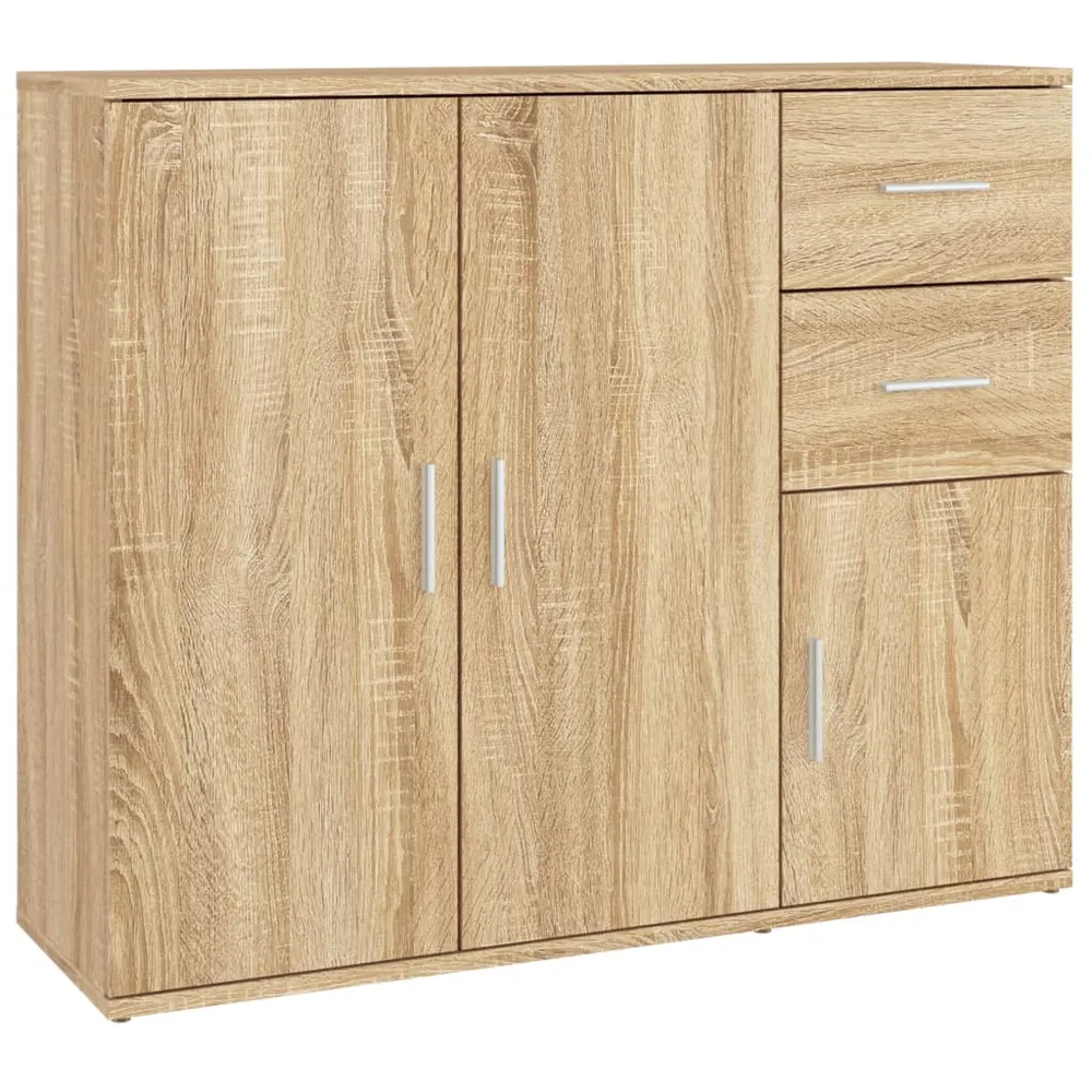 Buffet bahut commode armoire meuble de rangement organisateur cuisine salle de séjour salon sonoma 91 x 29,5 x 75 cm bois...