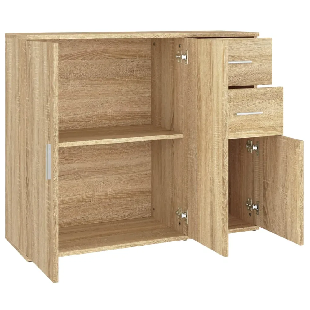 Buffet bahut commode armoire meuble de rangement organisateur cuisine salle de séjour salon sonoma 91 x 29,5 x 75 cm bois...
