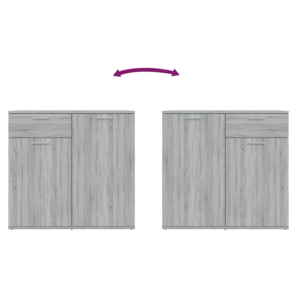 Buffet bahut commode armoire meuble de rangement organisateur cuisine salle de séjour salonsonoma 80 x 36 x 75 cm bois d'i...