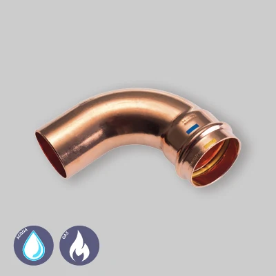 Curva 90° Maschio/Femmina Rame Pressare 35 X 35 Mm