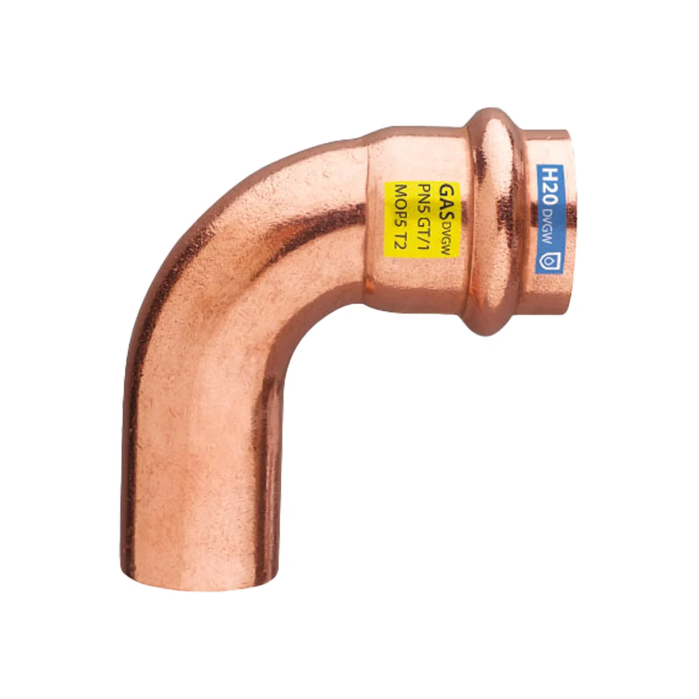 Curva 90° Maschio/Femmina Rame Pressare 35 X 35 Mm