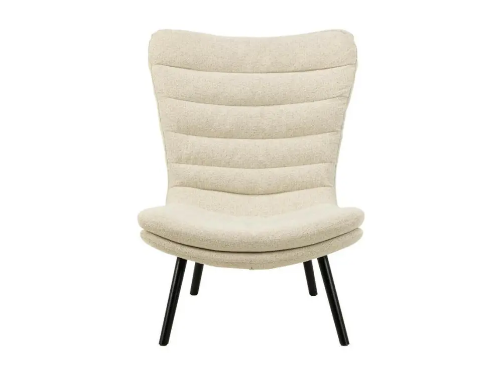 Fauteuil design haut dossier en tissu écru GRAFITI