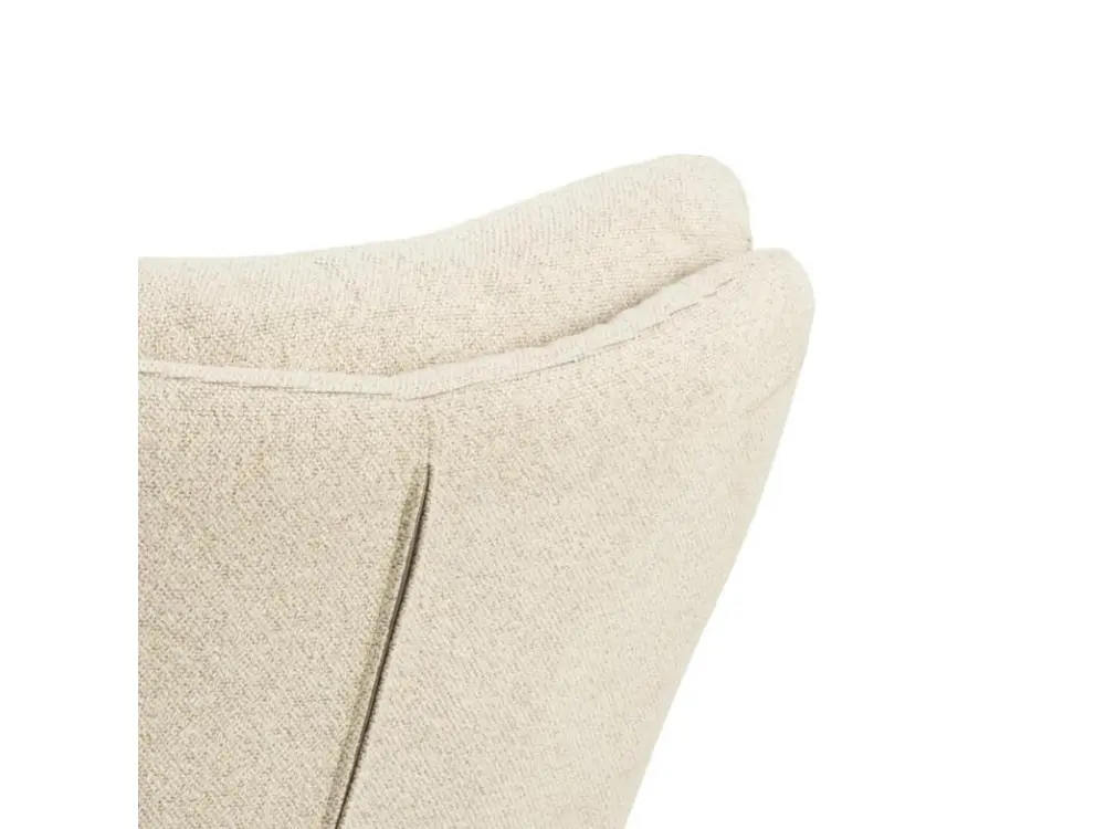 Fauteuil design haut dossier en tissu écru GRAFITI