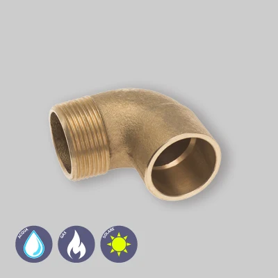 Gomito 90° Filettato Maschio Bronzo Saldare 35 X 1"1/4