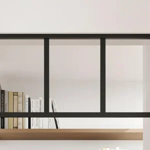 Imposte atelier en aluminium thermolaqué - L83 x H40 cm - Noir - BAYVIEW