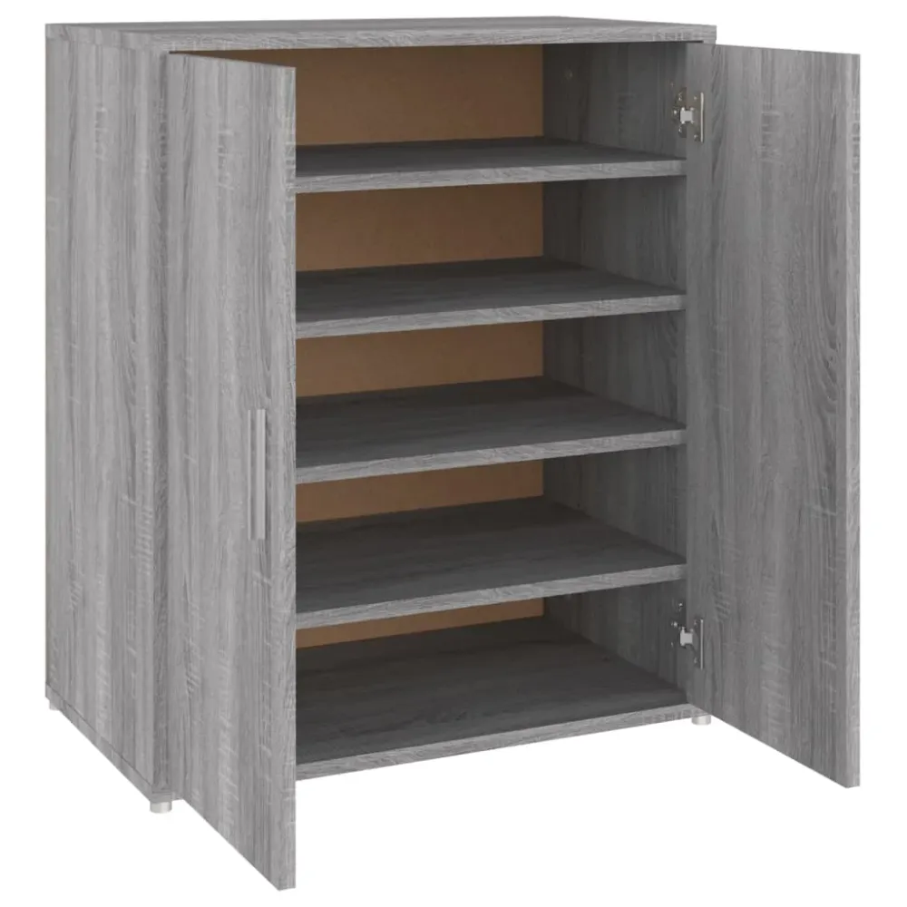 Meuble à chaussures sonoma 60 x 35 x 70 cm bois d'ingénierie gris 02_0043430