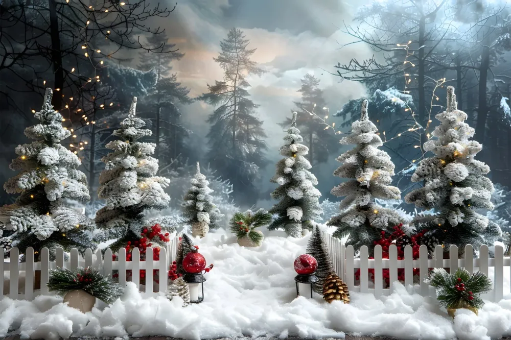 Toile de fond de Noël êt Hivernale Merveilleuse RR7-706