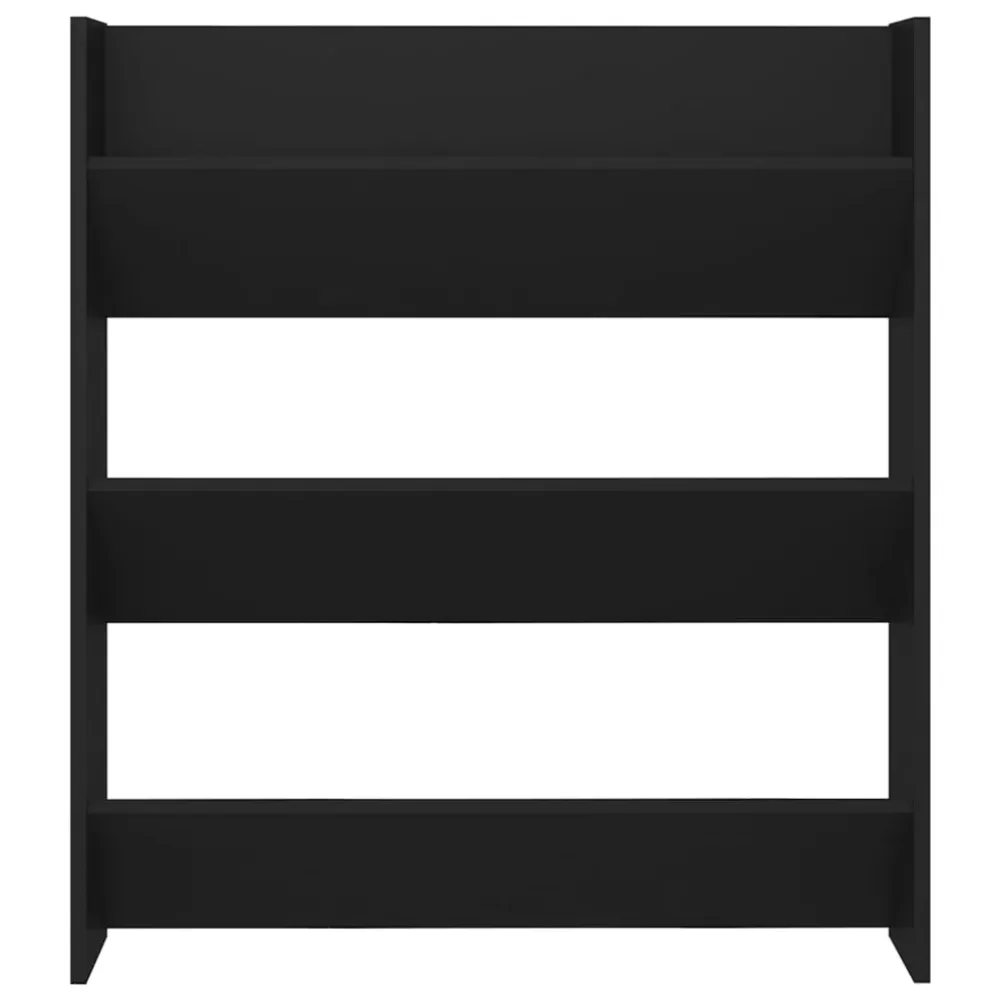 Armoire à chaussures range chaussures rangement meuble entrée couloir salon murale 80 x 18 x 90 cm bois d'ingénierie noir...
