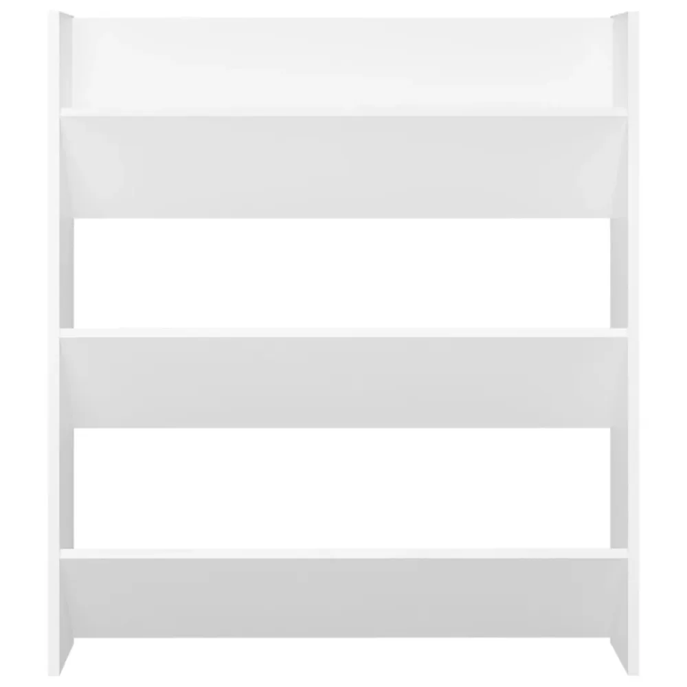 Armoire à chaussures range chaussures rangement meuble entrée couloir salon murale 80 x 18 x 90 cm bois d'ingénierie blanc...