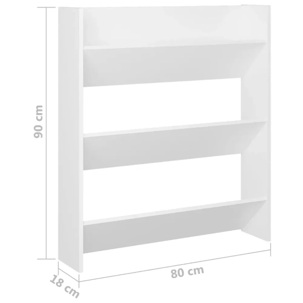 Armoire à chaussures range chaussures rangement meuble entrée couloir salon murale 80 x 18 x 90 cm bois d'ingénierie blanc...
