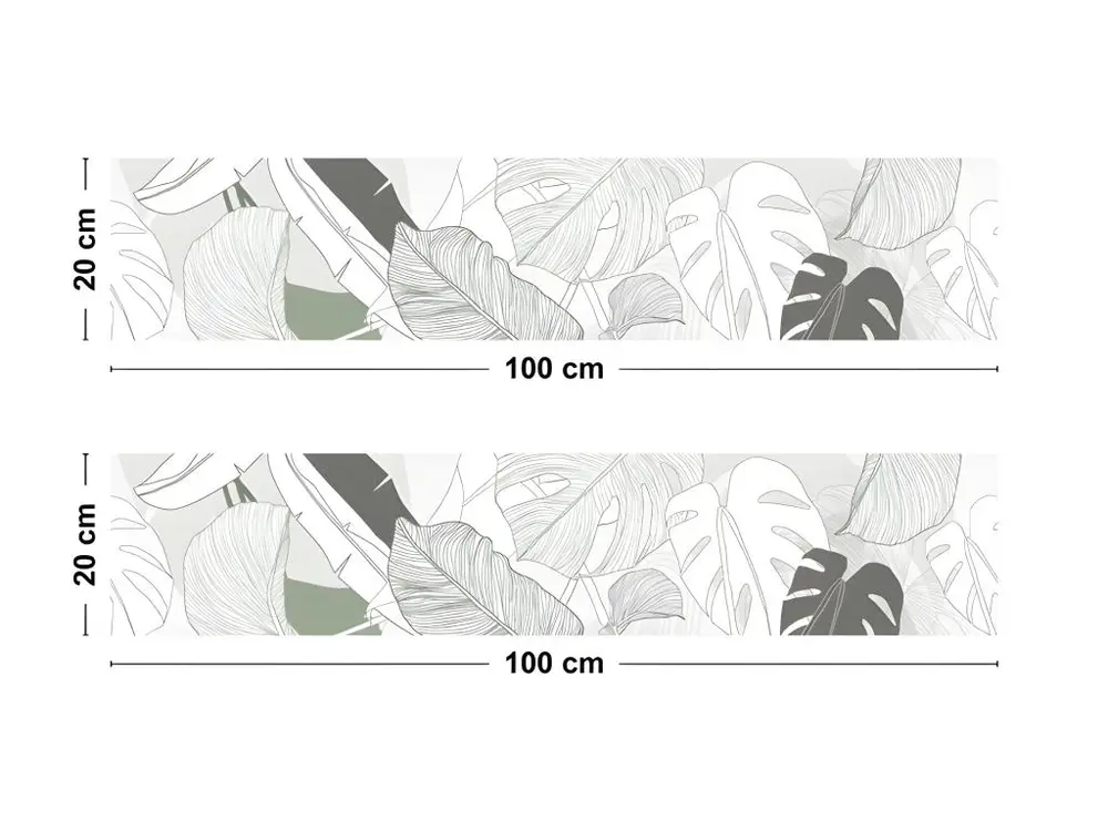 Bandeau ALU lot de 2 L100xH 20cm - Borneo Vert - Aluminium composite