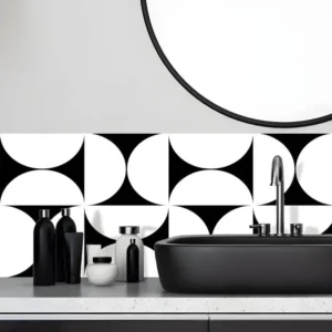 Bandeau PVC lot de 2 : L 70cmxH 30cm - Equilibre Noir - VINYLE