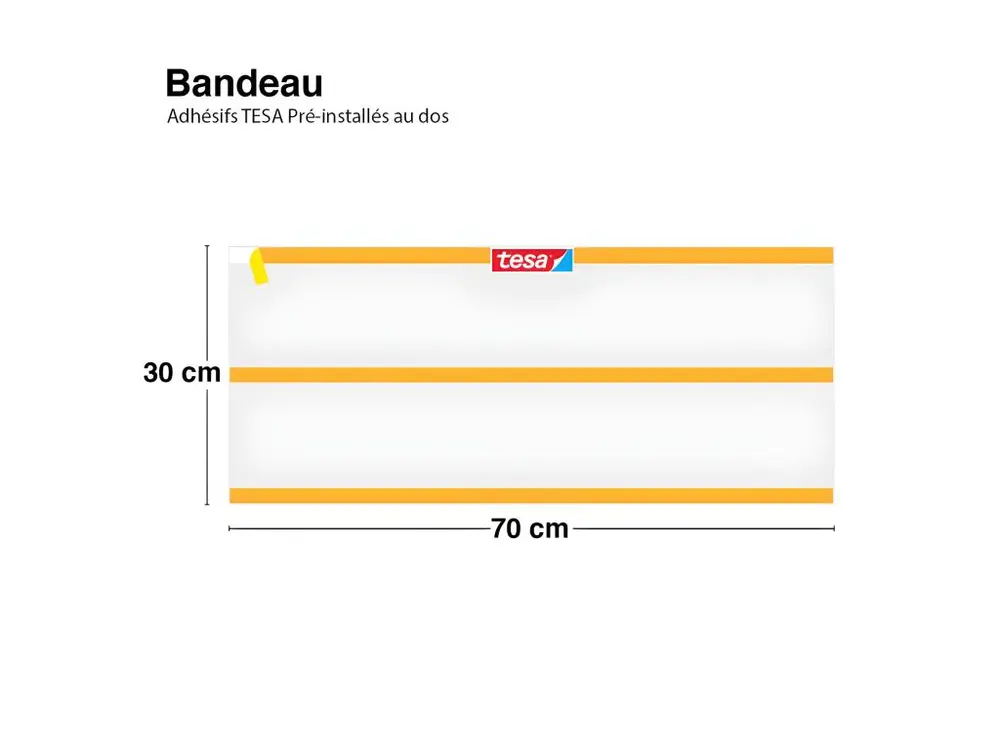 Bandeau PVC lot de 2 : L 70cmxH 30cm - Fluid Art - VINYLE