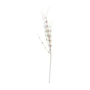 Branche décorative spéciale fêtes Roseau et Billes dorées H 98 cm
