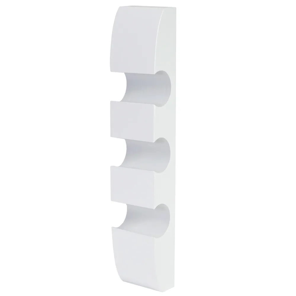 Casier à bouteilles support mural porte-bouteilles pour 3 bouteilles 54x13x9cm en bois blanc 04_0002520