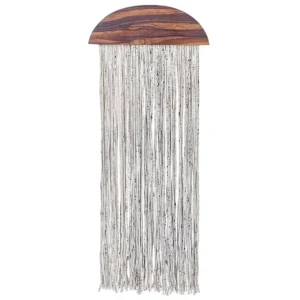 Décoration murale bois sombre et blanc ZIKIRIA