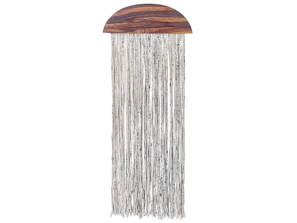 Décoration murale bois sombre et blanc ZIKIRIA