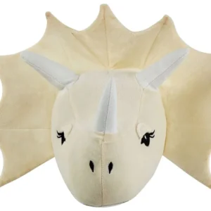 Décoration murale en peluche sable tête de dinosaure 37 x 29 cm REXX