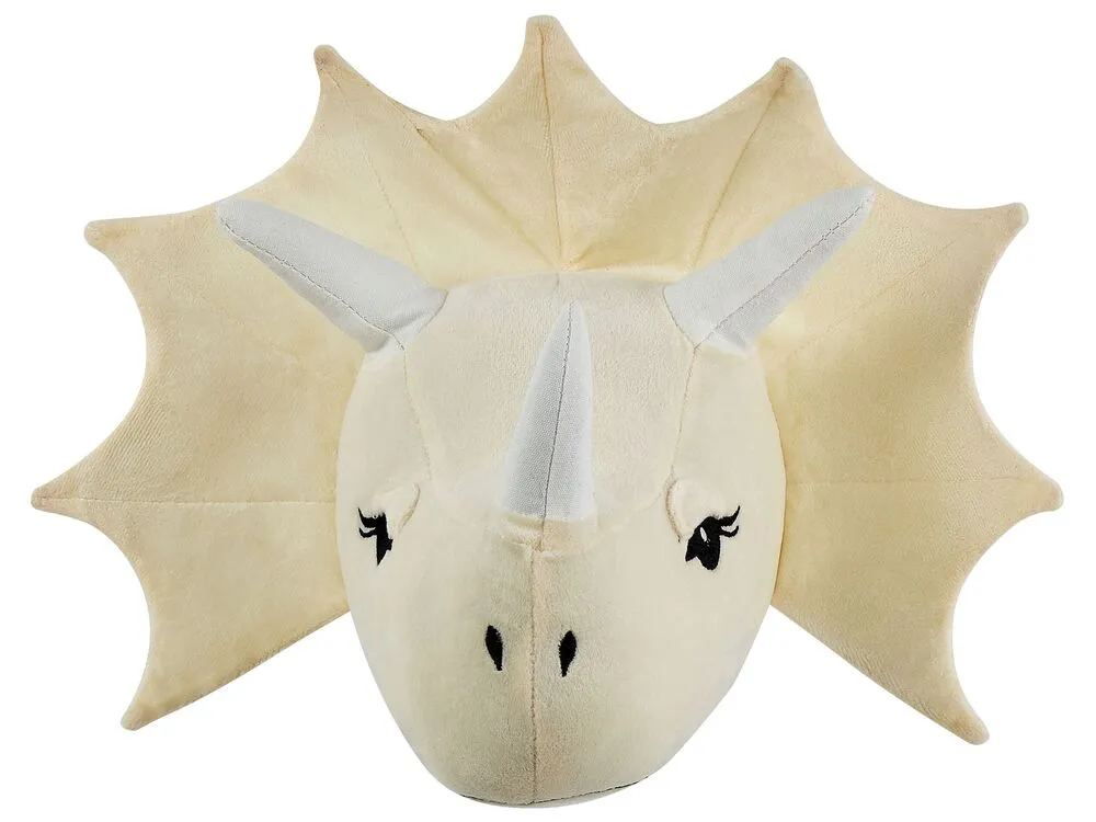 Décoration murale en peluche sable tête de dinosaure 37 x 29 cm REXX