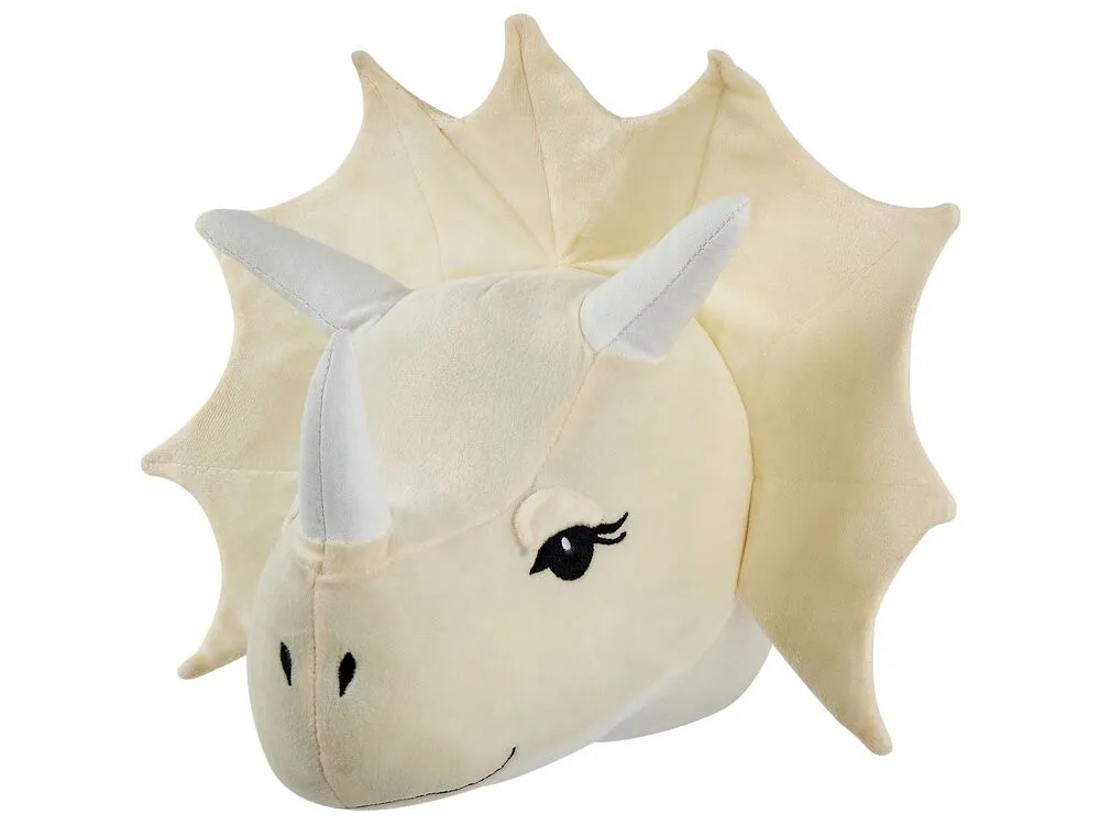 Décoration murale en peluche sable tête de dinosaure 37 x 29 cm REXX
