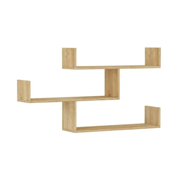 Etagère Murale Déstructurée en Bois Couleur Chêne