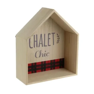 Factory Etagere bois Maison Chalet - 26x10x30 cm M6 HD4766