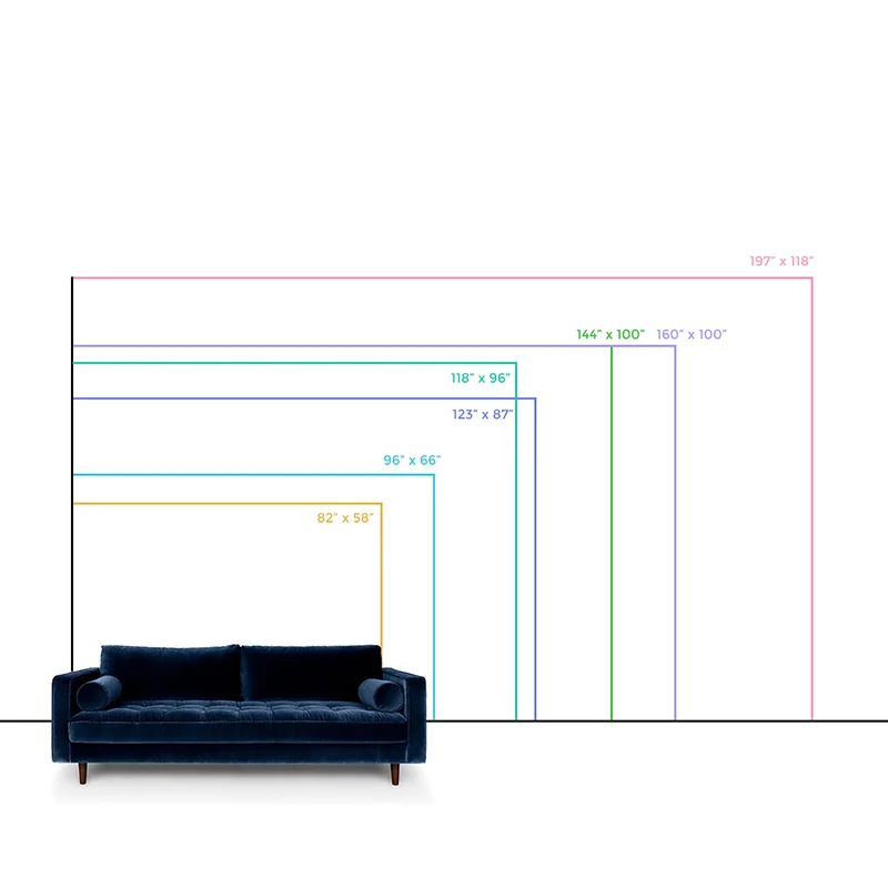 Illustration géométrique murale décalcomanie revêtement mural total pour chambre à coucher, impression personnalisée