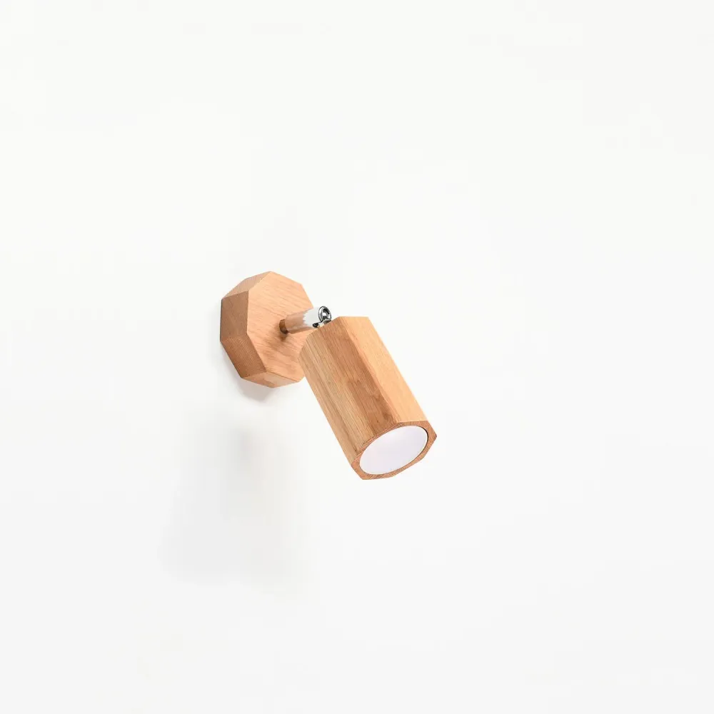 Lampe murale en bois avec éclairage LED Zeke de SOLLUX