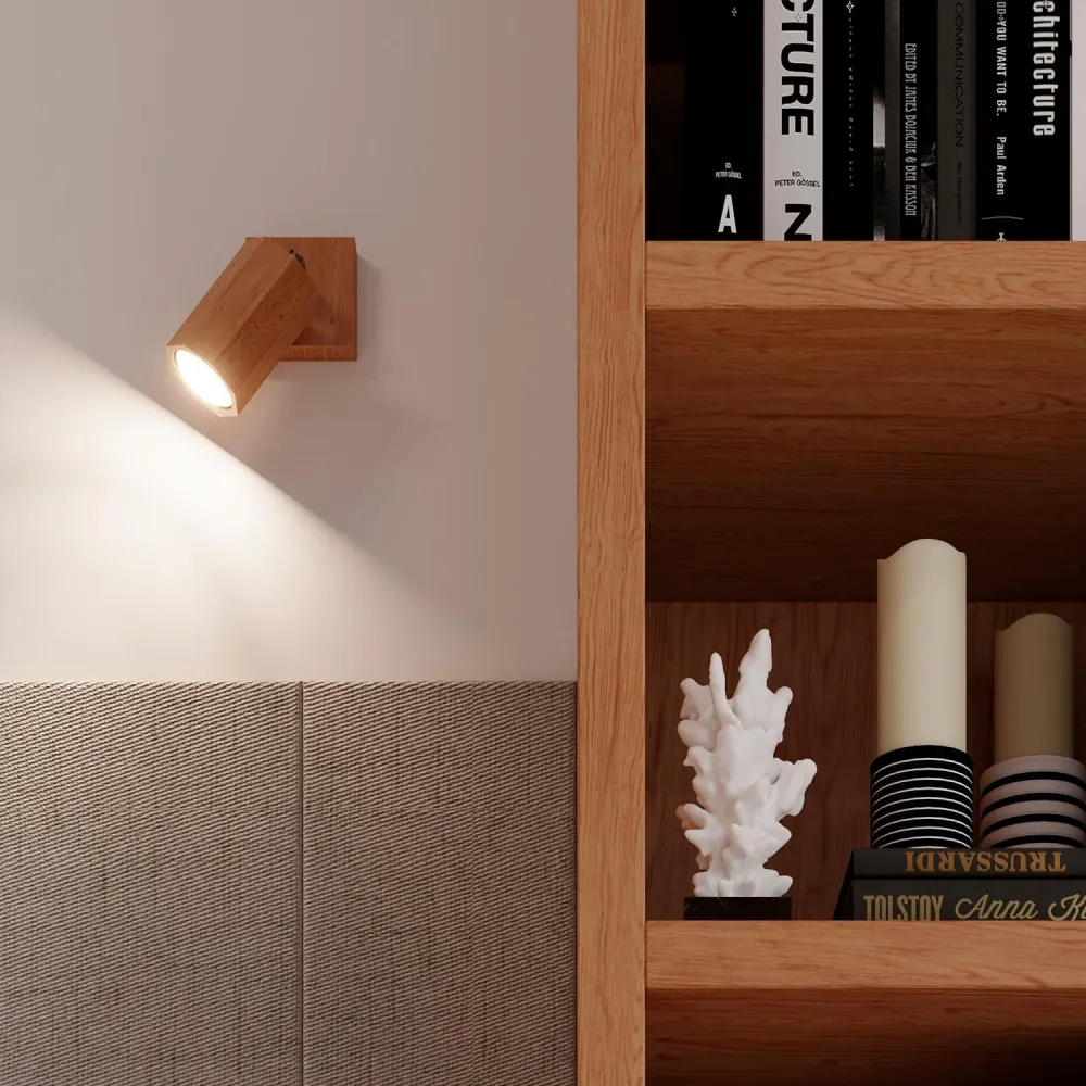 Lampe murale en bois avec éclairage LED Zeke de SOLLUX