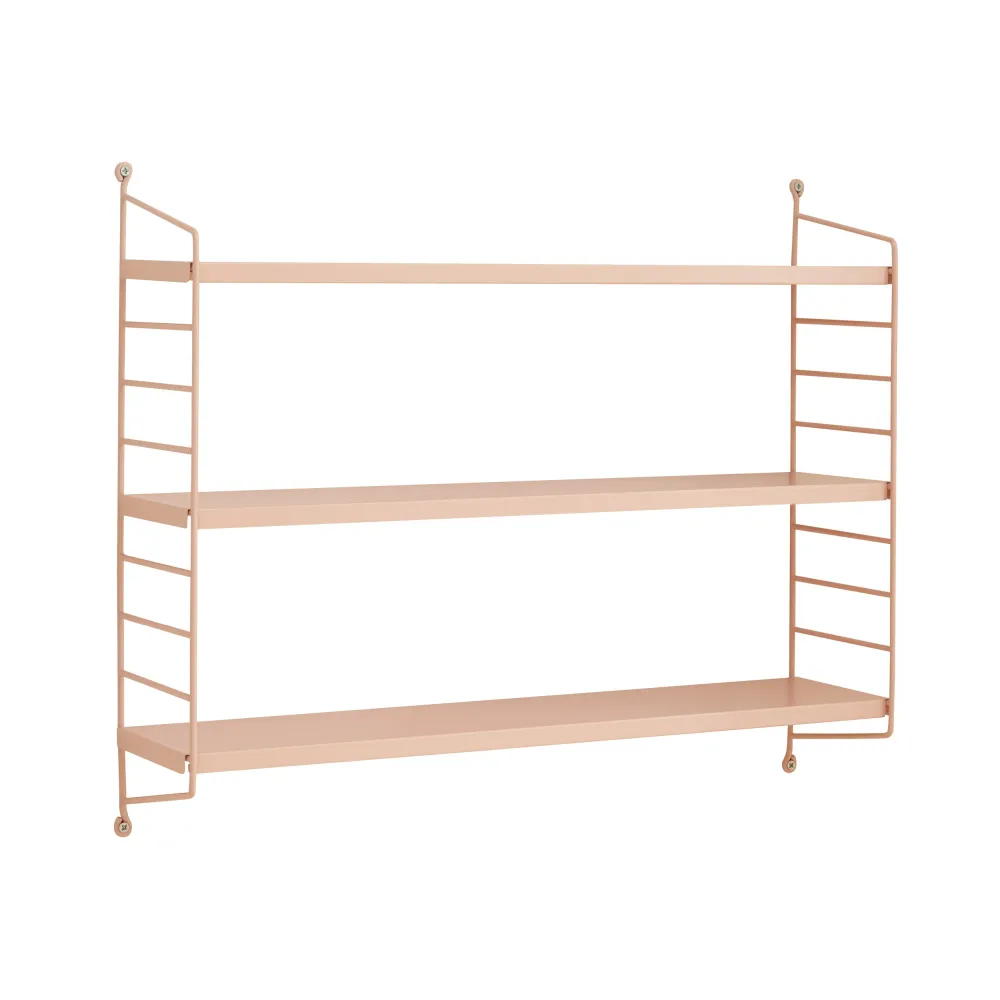 Lot de 4 étagères murales acier 50 x 60 x 15 cm chamois pêche 03_0009871