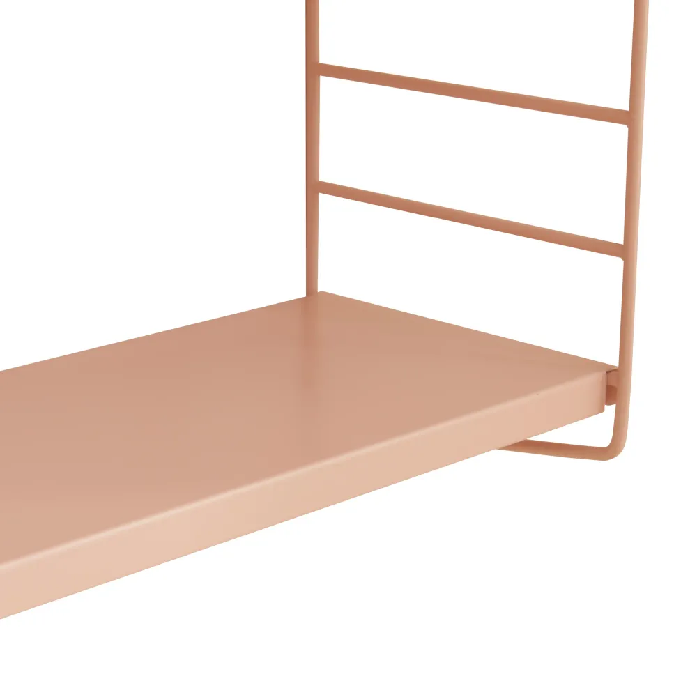 Lot de 2 étagères murales meuble de rangement actuel acier 50 x 60 x 15 cm beige pêche 03_0009743