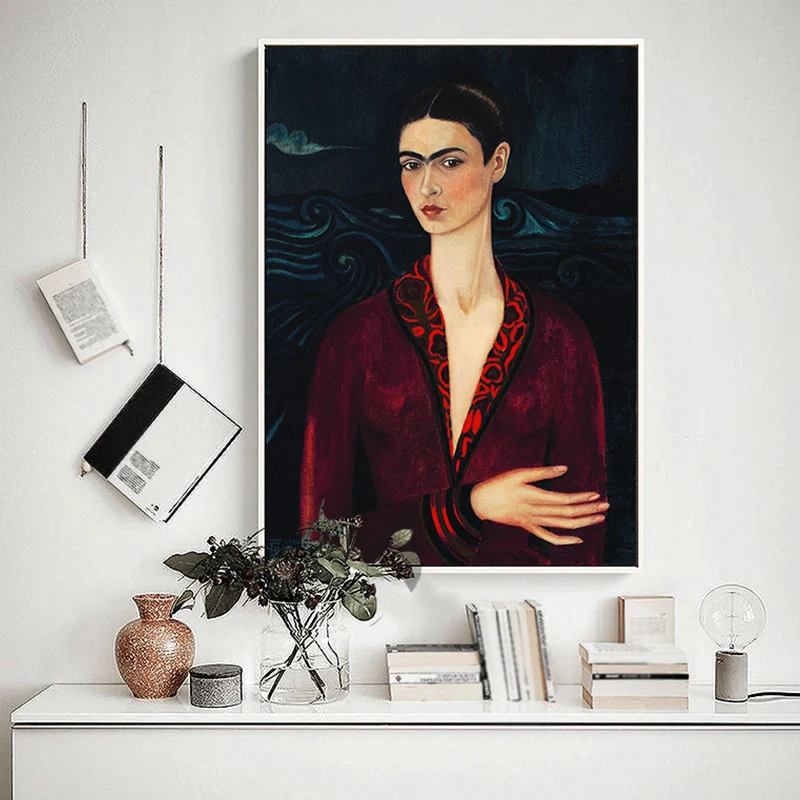 Peinture de Portrait de modèle élégant pour chambre de filles, Art mural sur toile en violet