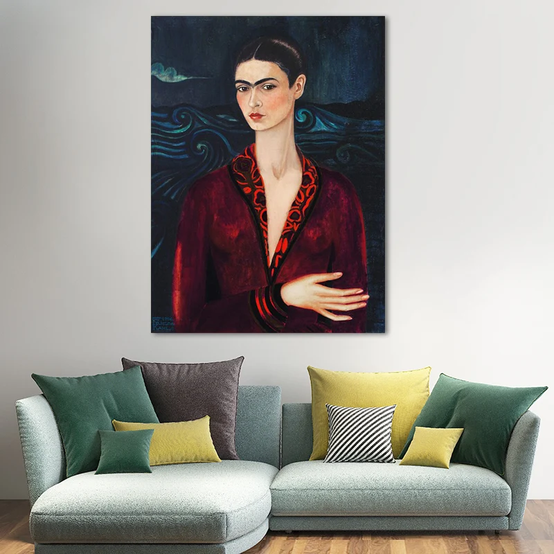 Peinture de Portrait de modèle élégant pour chambre de filles, Art mural sur toile en violet